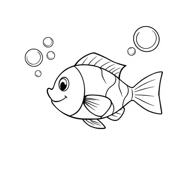 Desenho de peixes para colorir para imprimir e colorir - imagem 2