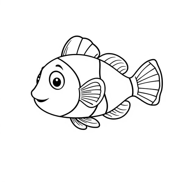Desenho de peixes para colorir para imprimir e colorir - imagem 3