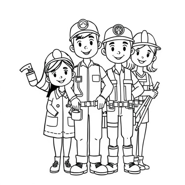 desenho para Colorir Dia do Trabalho Educação Infantil