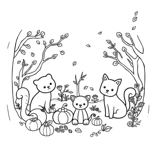 desenhos de outono para colorir para imprimir e colorir - imagem 2