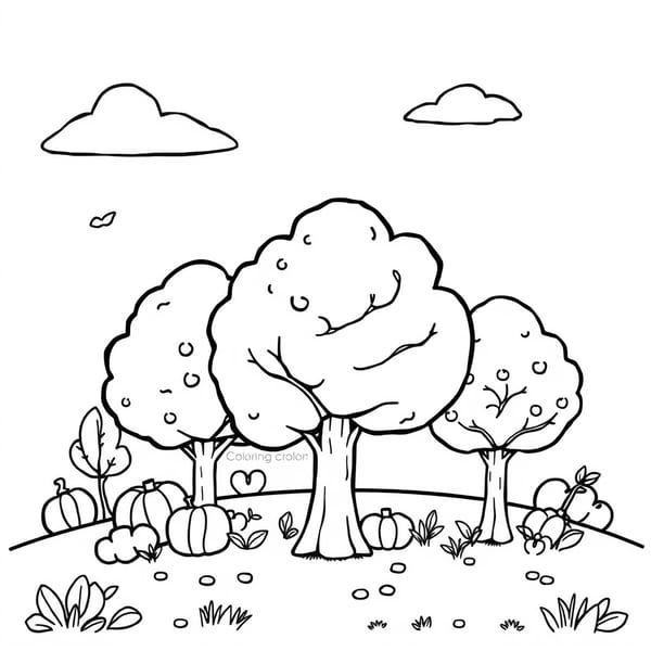 desenhos de outono para colorir para imprimir e colorir - imagem 3