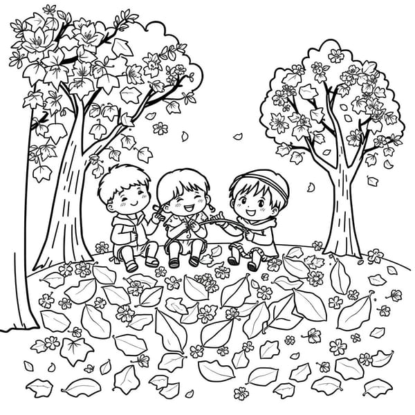 desenhos de outono para colorir para imprimir e colorir - imagem 6