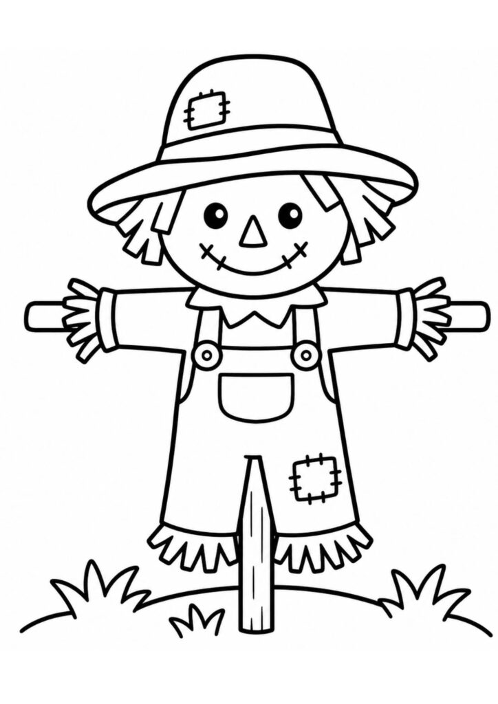 Desenho de espantalho para colorir