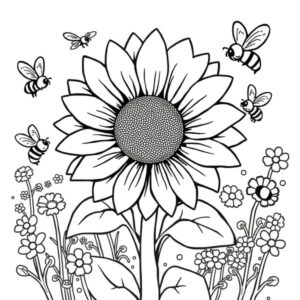 desenhos de girassol para colorir